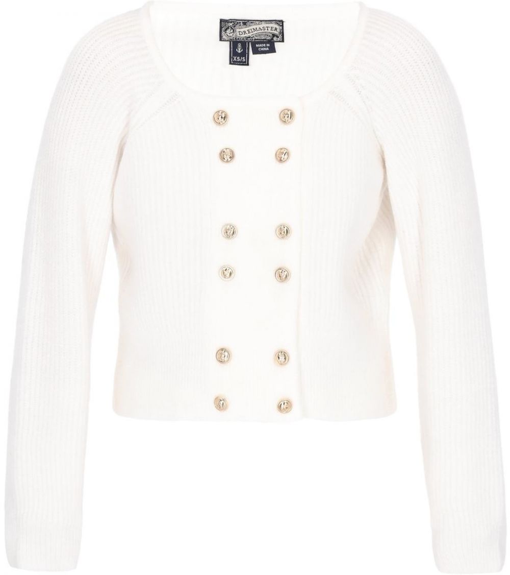 DreiMaster Vintage Kardigán 'Vintage'  šedobiela