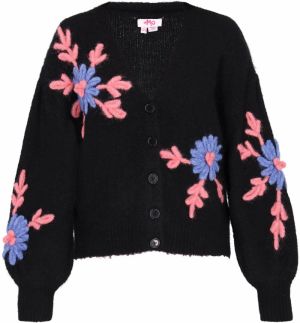 MYMO Oversize kardigán  kráľovská modrá / pitaya / čierna