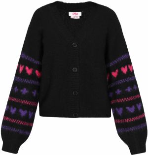 MYMO Kardigán  černicová / malinová / čierna