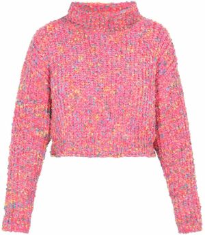 MYMO Sveter  modrá denim / žltá / mätová / pitaya