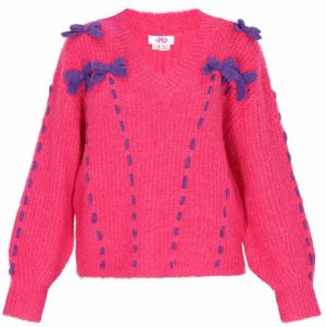 MYMO Oversize sveter  modrá / fuksia