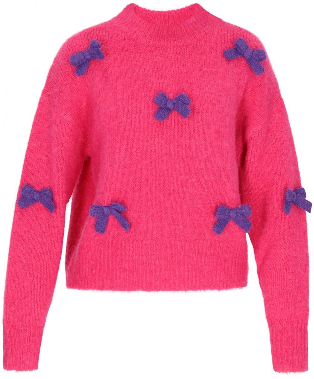 MYMO Sveter  námornícka modrá / fuksia