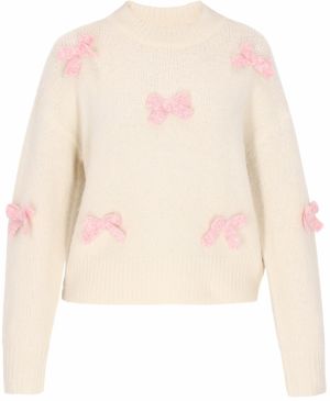 MYMO Sveter  ružová / biela ako vlna