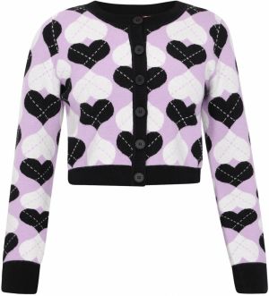 myMo ROCKS Kardigán  orgovánová / čierna / biela