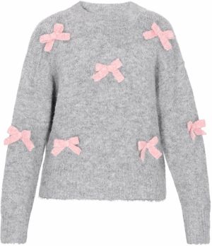 MYMO Sveter  sivá / ružová