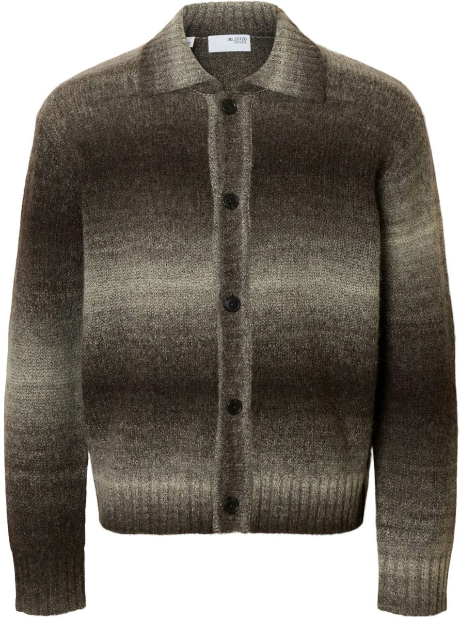 SELECTED Kardigán 'SLHGAARD'  nebielená / čokoládová