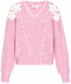 IZIA Oversize sveter  ružová / biela