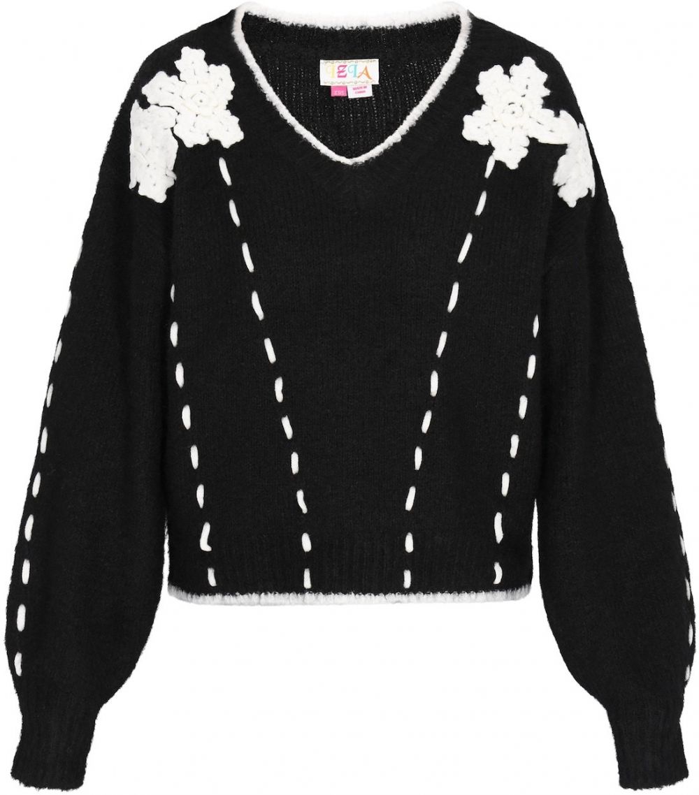 IZIA Oversize sveter  čierna / biela