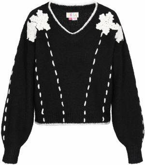 IZIA Oversize sveter  čierna / biela