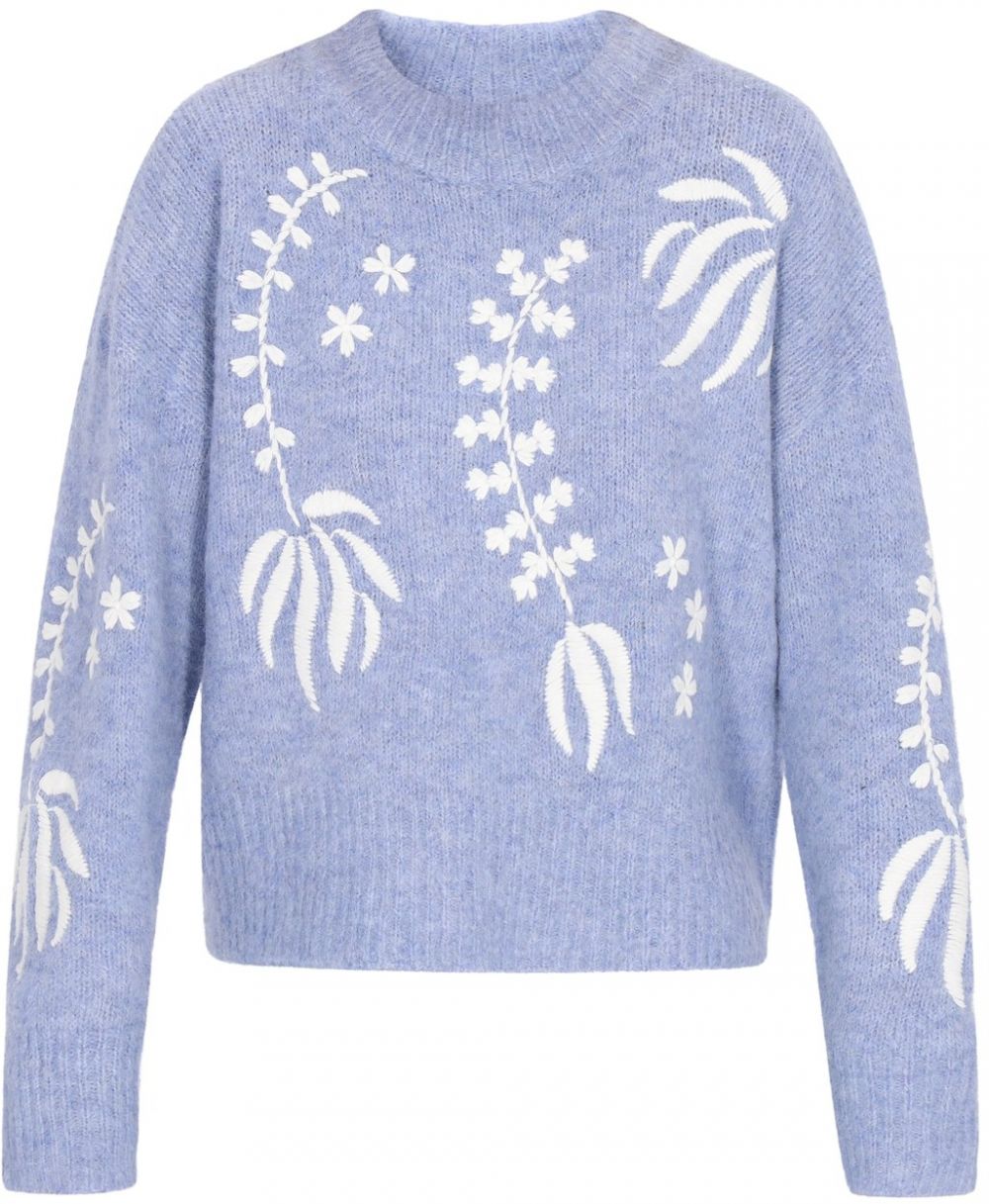 IZIA Oversize sveter  svetlofialová / biela