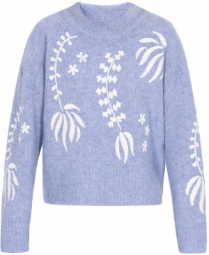 IZIA Oversize sveter  svetlofialová / biela