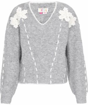 IZIA Oversize sveter  svetlosivá / biela