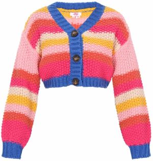 MYMO Kardigán  modrá / žltá / ružová / ružová