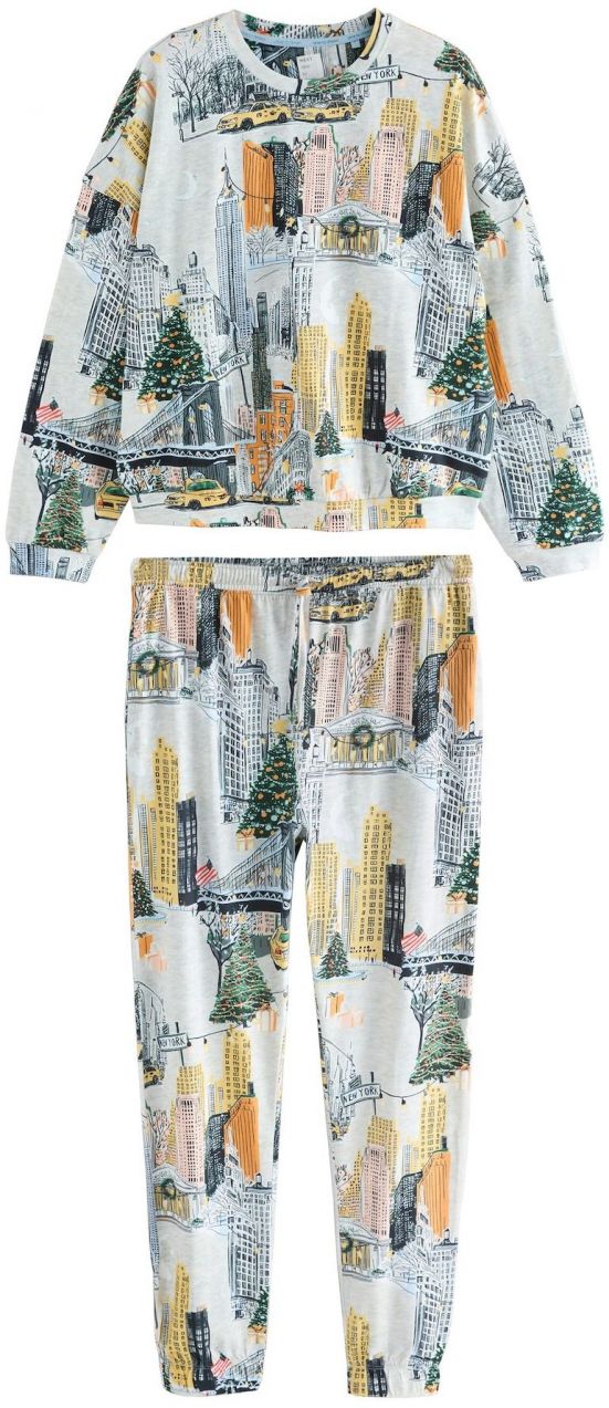 Next Pyžamo  svetlosivá / zmiešané farby