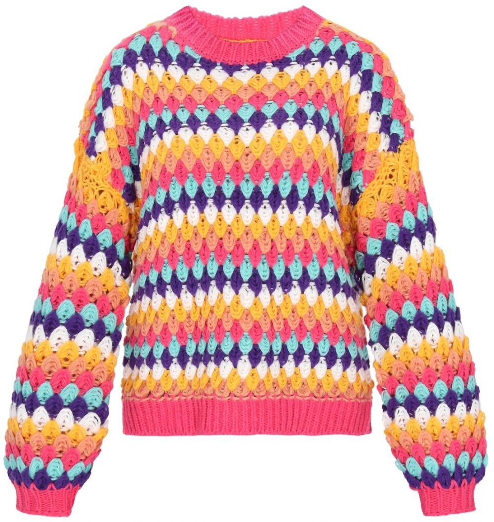 MYMO Sveter  modrá / žltá / ružová