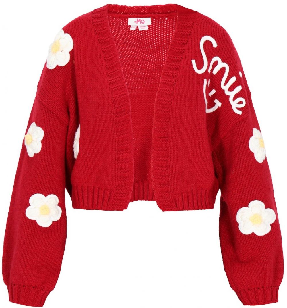 MYMO Kardigán  červená / biela