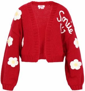 MYMO Kardigán  červená / biela