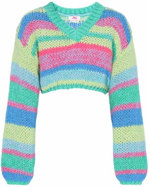 MYMO Sveter  modrá / zelená / svetlozelená / ružová