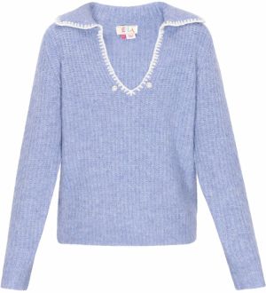 IZIA Oversize sveter  svetlomodrá / biela