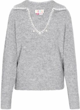 IZIA Oversize sveter  svetlosivá / biela