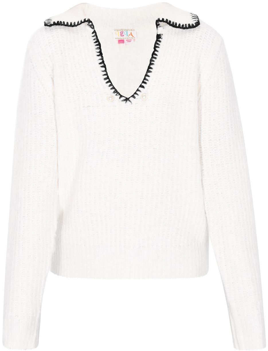 IZIA Oversize sveter  čierna / biela