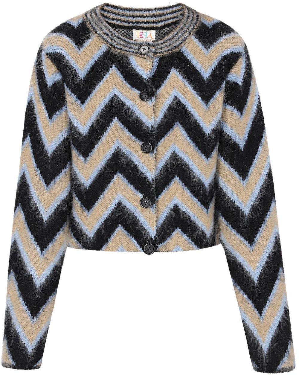 IZIA Kardigán  béžová / pastelovo modrá / čierna