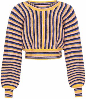 IZIA Sveter  námornícka modrá / námornícka modrá / tmavožltá / ružová