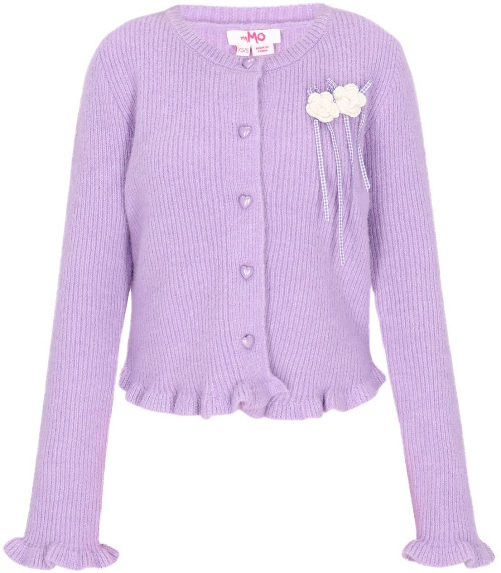 MYMO Kardigán  levanduľová / biela ako vlna