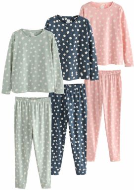 Next Pyžamo  námornícka modrá / pastelovo zelená / ružová