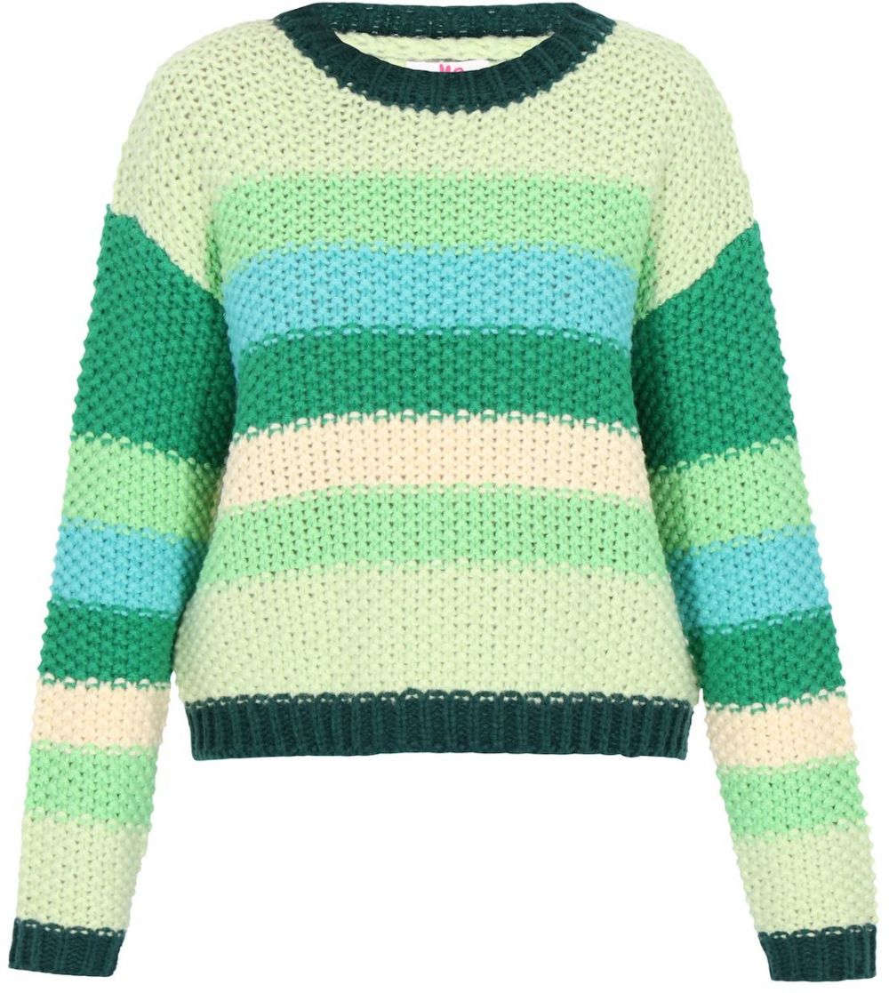 MYMO Sveter  svetlobéžová / nebesky modrá / zelená / svetlozelená