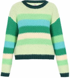 MYMO Sveter  svetlobéžová / nebesky modrá / zelená / svetlozelená