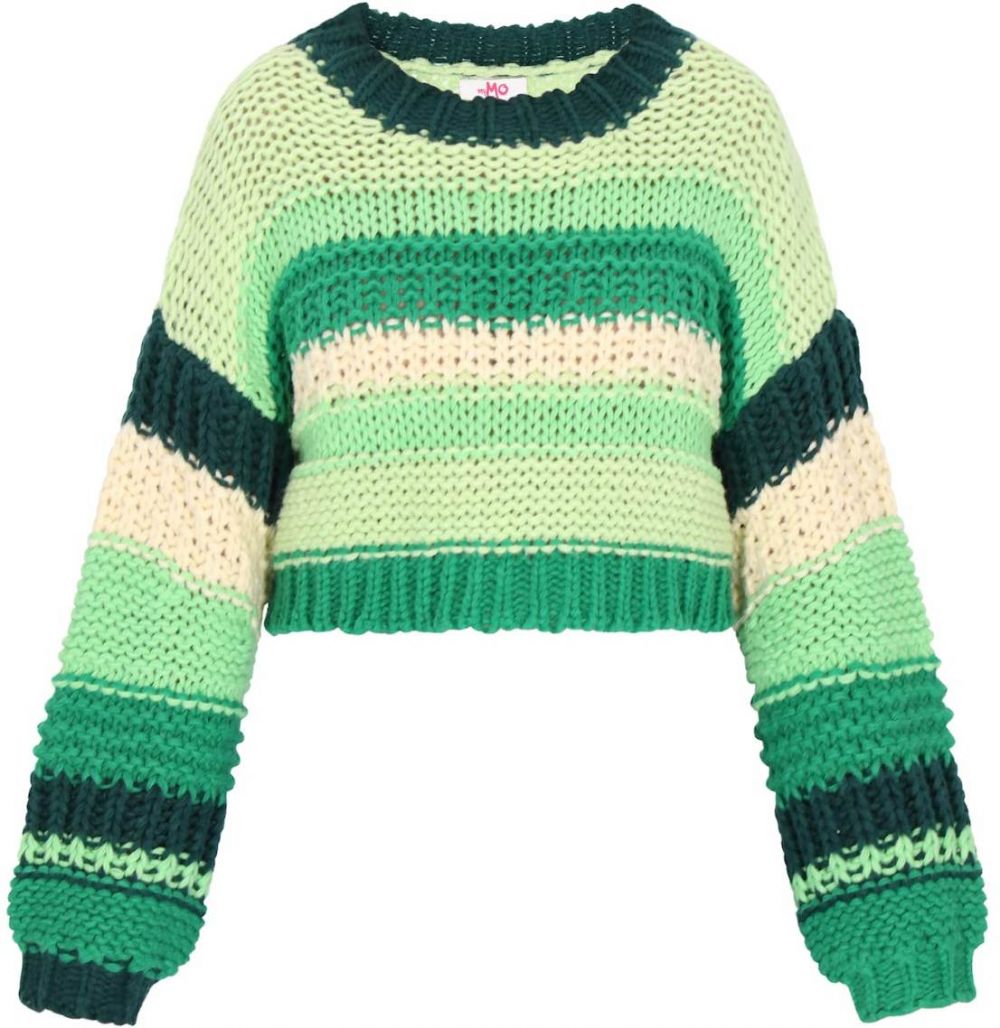 MYMO Oversize sveter  svetlobéžová / zelená / pastelovo zelená / tmavozelená