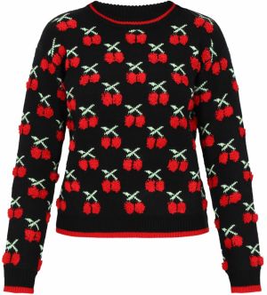 MYMO Sveter  ružová / čierna / biela