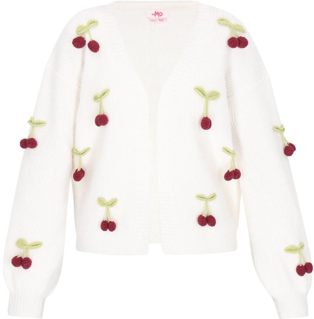 MYMO Kardigán  pastelovo zelená / vínovo červená / biela