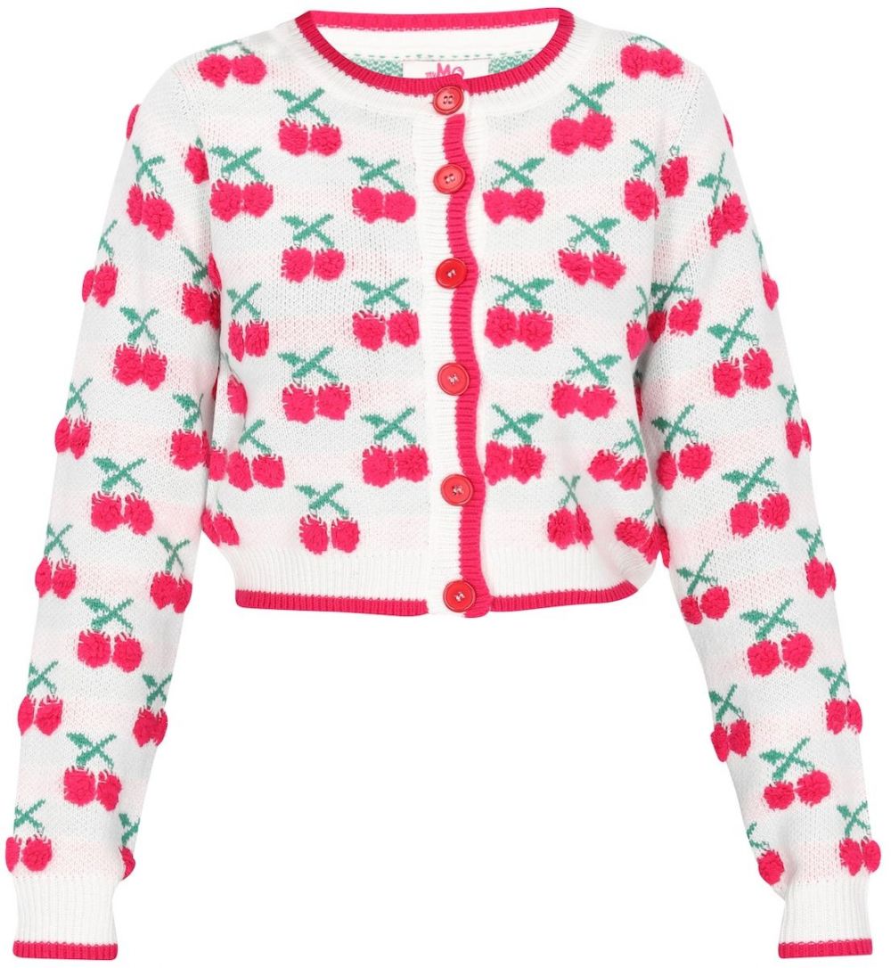 MYMO Kardigán  svetlomodrá / červená / biela