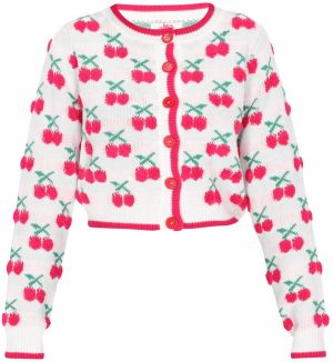 MYMO Kardigán  svetlomodrá / červená / biela