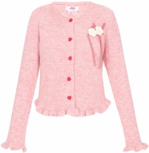 MYMO Kardigán  svetloružová / biela
