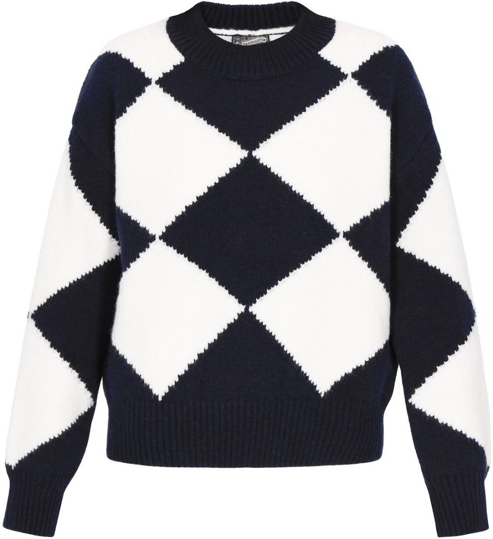 DreiMaster Maritim Sveter  čierna / šedobiela