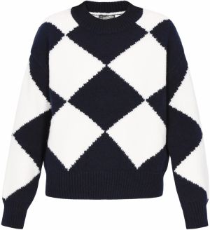 DreiMaster Maritim Sveter  čierna / šedobiela