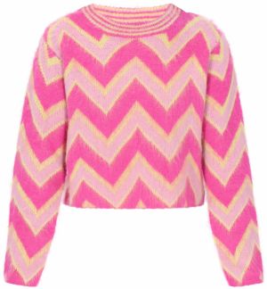 IZIA Sveter  pastelovo žltá / ružová / ružová