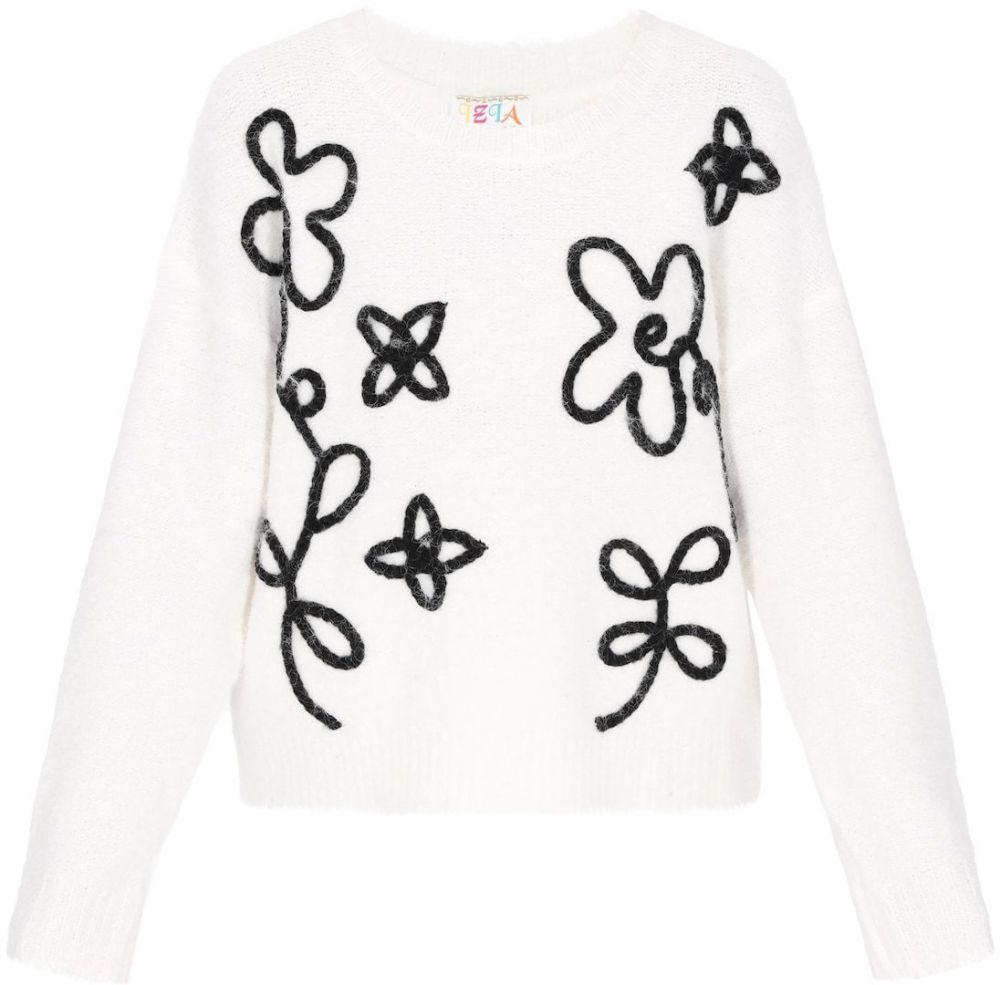 IZIA Sveter  čierna / šedobiela