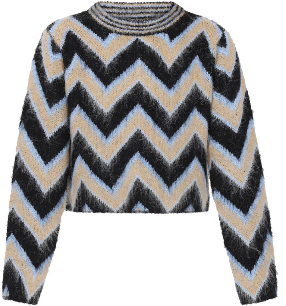 IZIA Sveter  béžová / svetlomodrá / čierna