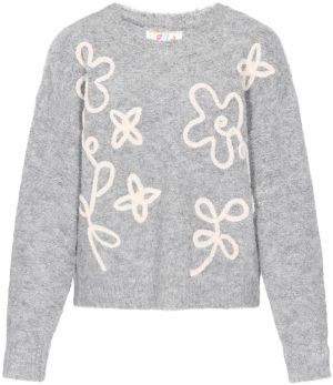 IZIA Sveter  svetlosivá / biela