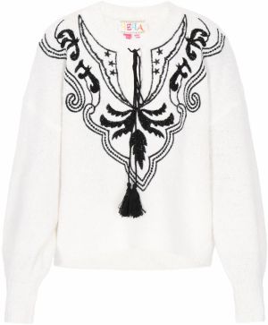 IZIA Sveter  čierna / šedobiela