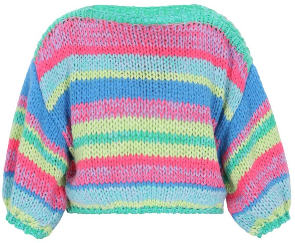 MYMO Oversize sveter  tyrkysová / kráľovská modrá / svetlomodrá / ružová