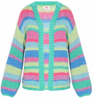 MYMO Kardigán  modrá / svetložltá / zelená / ružová