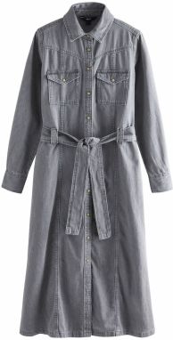 Next Košeľové šaty  sivý denim