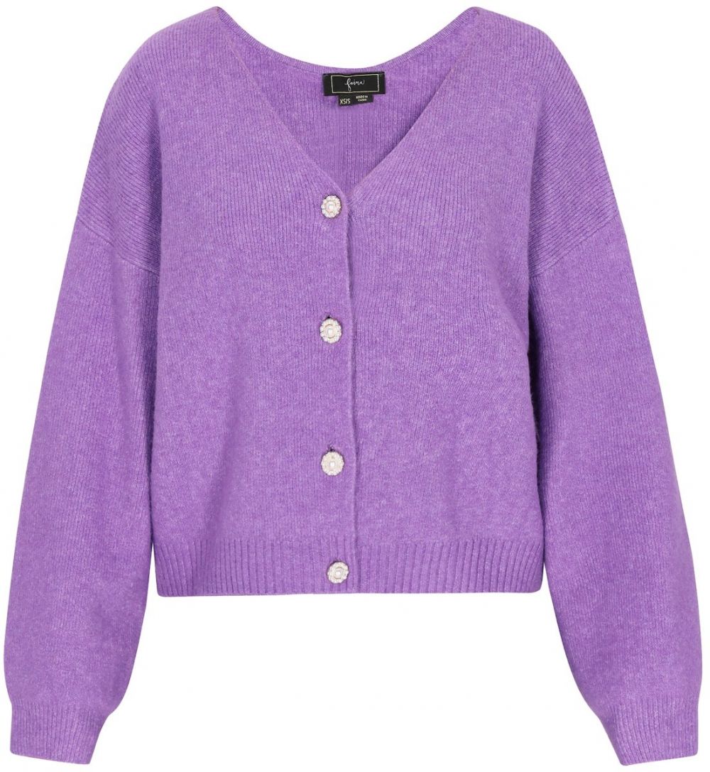 faina Oversize kardigán  levanduľová / čierna