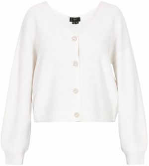 faina Oversize kardigán  čierna / šedobiela