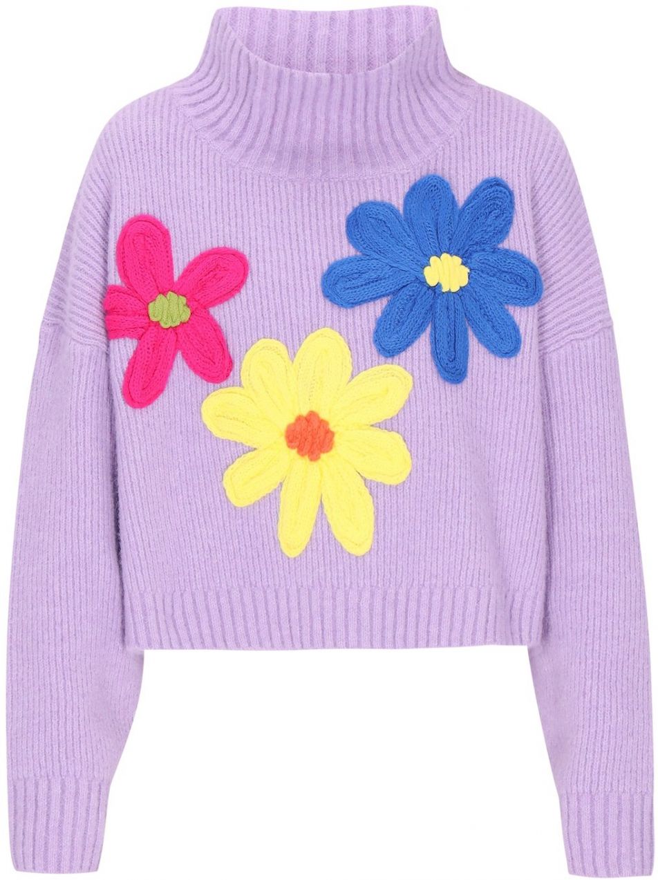 IZIA Oversize sveter 'Fashion Look'  modrá / žltá / svetlofialová / ružová